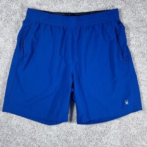 Spyder Active Men's Blue Athletic Shorts M Medium Running Gym‎ Training